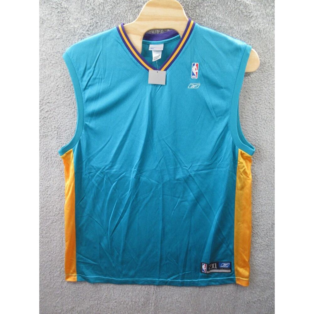 NWT Vintage Y2K NEW ORLEANS HORNETS Reebok Blank Men's 2XL NBA Authentics TEAM